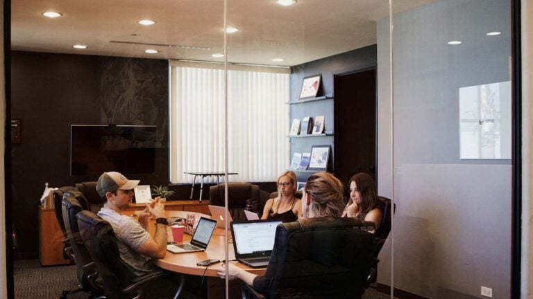 ad team meeting in a office meeting room